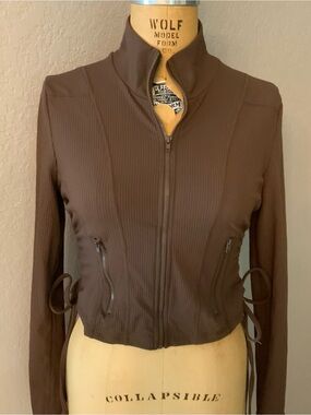 PAC 1980 Women’s Brown Zip-Up Jacket, Gorpcore, Urban Streetwear, size Medium